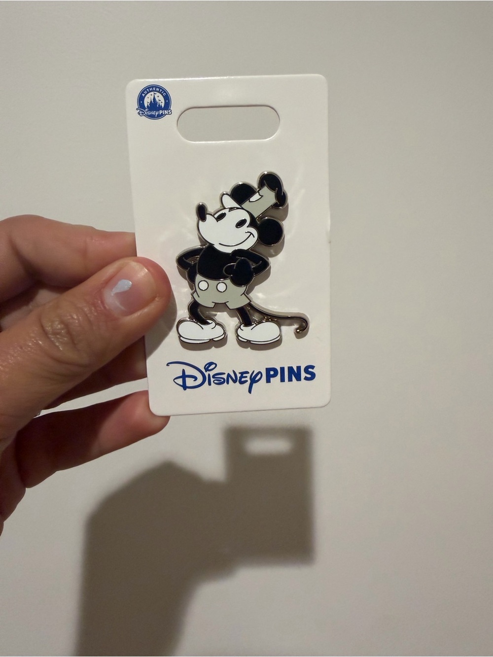 Steamboat willie Mickey Mouse Disney Pin - Black & White